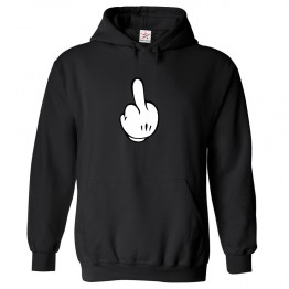 Middle Finger Funny Classic Unisex Kids and Adults Pullover Hoodie